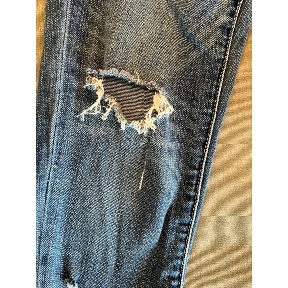 Blank NYC Mid Rise Skinny Jeans Size 27 Women's Raw Hem Distressed Ankle Crop - Picture 5 of 6